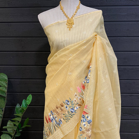 Hand-embroidered Textiles – Phulkari, Chikankari, Kantha, and Zardozi